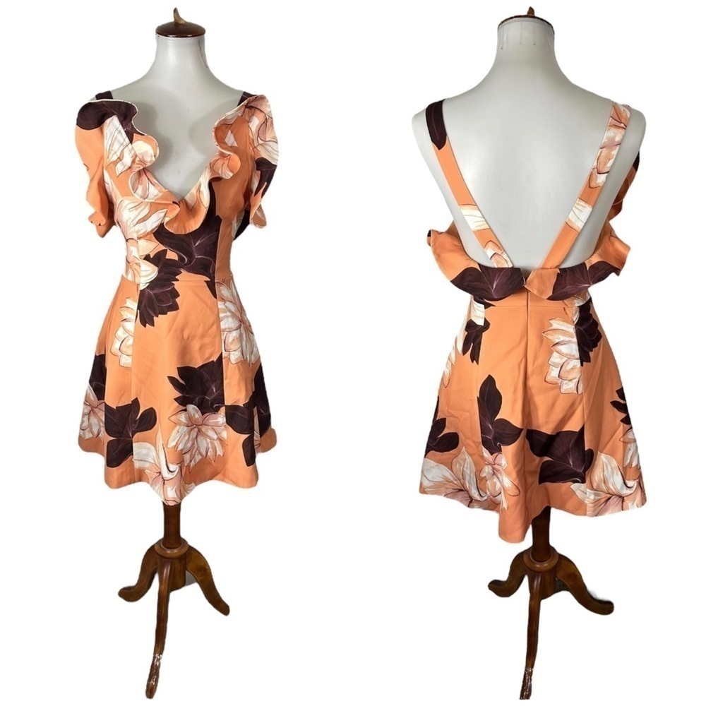 Keepsake the label Bitter Sweet Ruffle Dress In Pecan Size XS